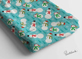 Christmas Printed Snow Man Fabric Online Supplier